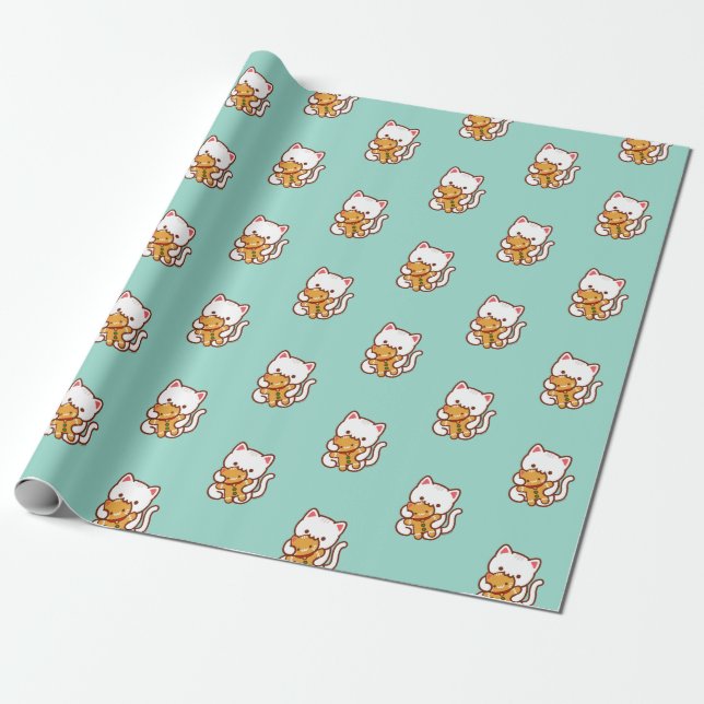 Presente Papel de envolvimento do Natal - pão-de-espécie (Desenrolado)