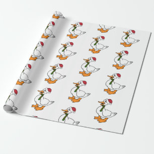 Presente Papel de envolvimento do pato dos desenhos
