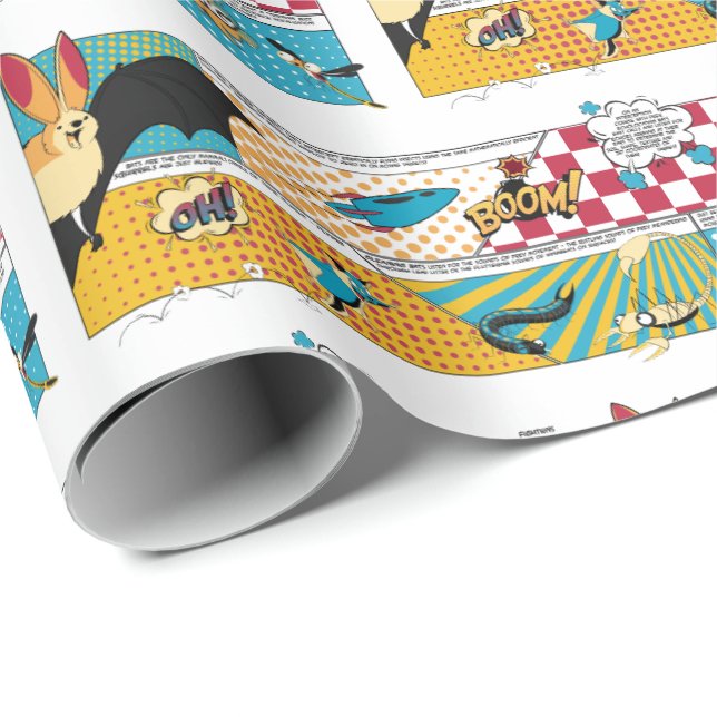 Presente Papel de envolvimento do super-herói do bastão (Ponta do rolo)