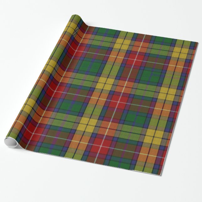 Presente Papel de envolvimento do Tartan de Buchanan (Desenrolado)