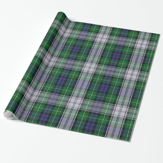 Presente Papel de envolvimento do Tartan de Forbes (Desenrolado)