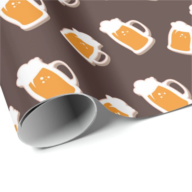Presente Papel de envolvimento do teste padrão da cerveja (Ponta do rolo)