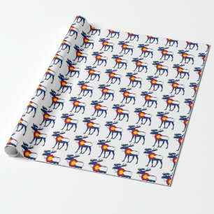 Presente Papel de envolvimento do teste padrão dos alces d