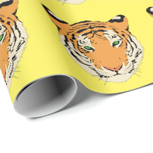 Presente Papel de envolvimento do tigre