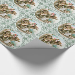 Presente Papel de envolvimento do Victorian - macacos