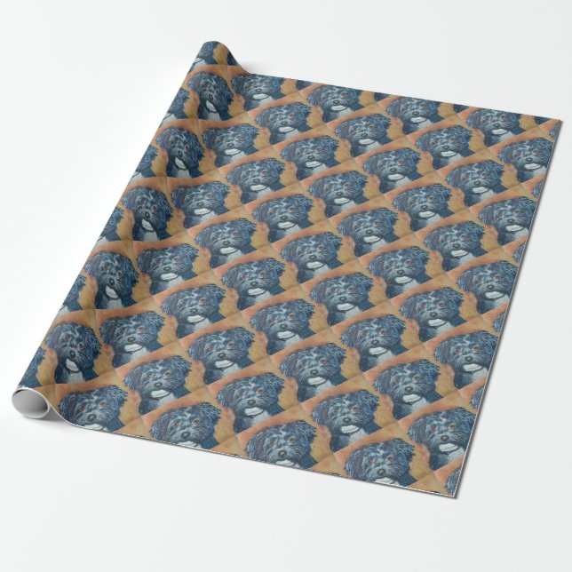 PRESENTE PAPEL DE ENVOLVIMENTO DOCE DO FILHOTE DE CACHORRO (Desenrolado)
