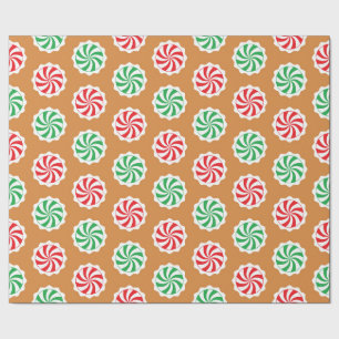 Presente Papel de envolvimento dos doces de Peppermint da