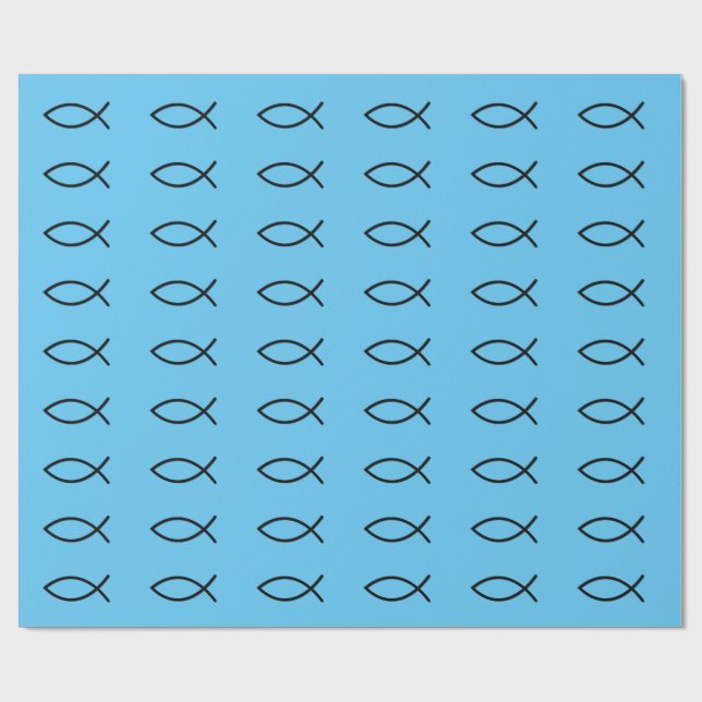 Presente Papel de envolvimento dos peixes de Icthus (Aberto)