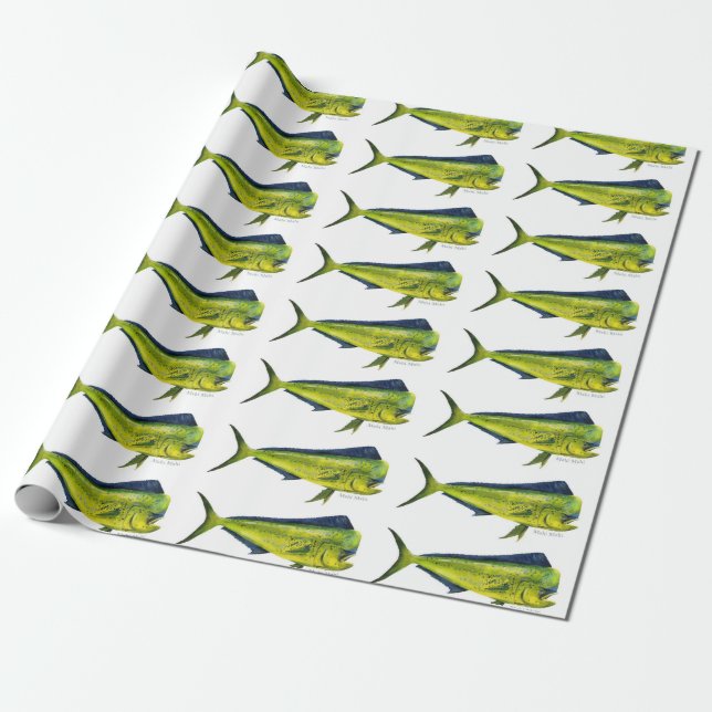 Presente Papel de envolvimento dos peixes de Mahi Mahi (Desenrolado)