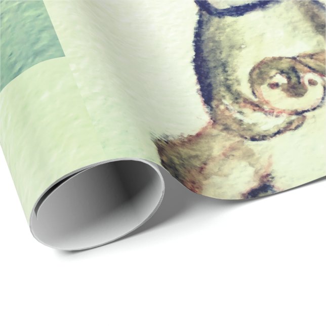 Presente Papel de envolvimento dos pinguins (Ponta do rolo)