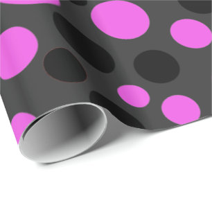Presente Papel de envolvimento dos pontos cor-de-rosa e