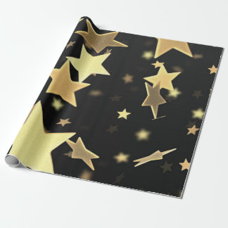 Presente Papel de envolvimento Dourado das estrelas