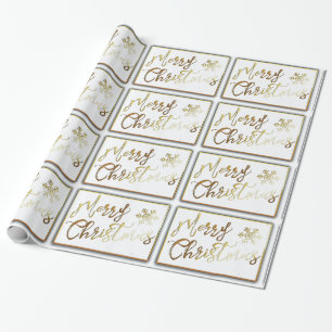 Presente Papel de envolvimento dourado do Natal