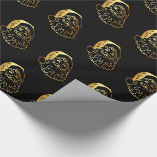 Presente Papel de envolvimento dourado do teste padrão das