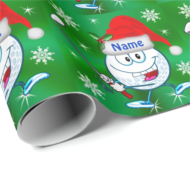 Presente Papel de envolvimento feliz personalizado do Natal (Ponta do rolo)