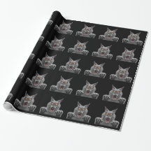 Papel de envolvimento feroz do homem-lobo