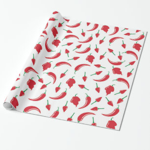 Presente Papel de envolvimento festivo da pimenta da