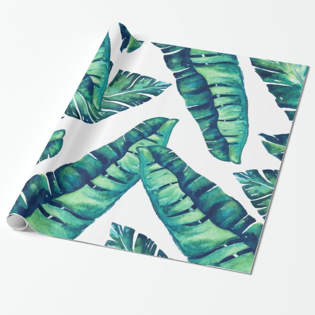 Presente Papel de envolvimento Glam tropical 30x6 (Desenrolado)