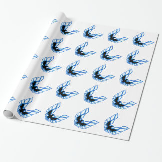 Presente Papel de envolvimento gritando azul da galinha
