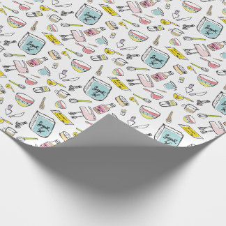 Presente Papel de envolvimento Handdrawn do teste padrão do