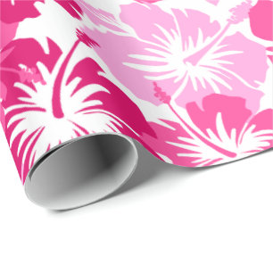 Presente Papel de envolvimento havaiano floral do hibiscus