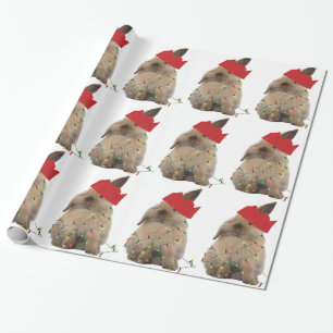 Presente Papel de envolvimento Hoppy do coelho do Natal