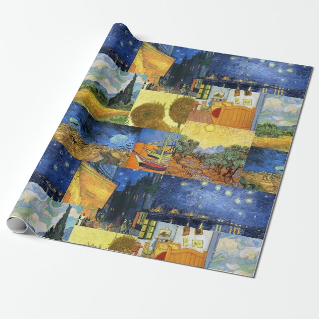 Presente Papel de envolvimento ideal da arte das pinturas (Desenrolado)