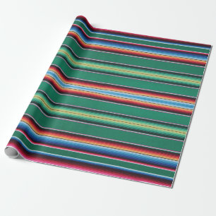 Presente Papel de envolvimento, impressão do serape, verde