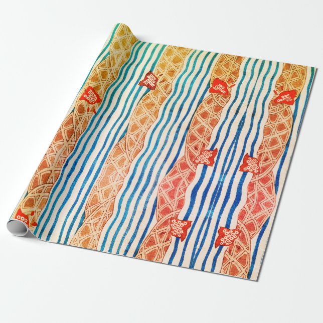 PRESENTE PAPEL DE ENVOLVIMENTO JAPONÊS DO TESTE PADRÃO (Desenrolado)