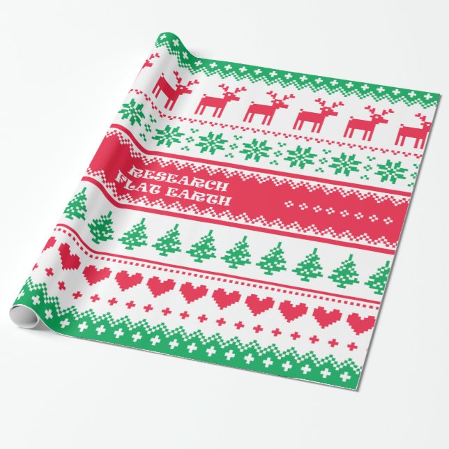 Presente Papel de envolvimento LISO dos presentes do XMAS (Desenrolado)