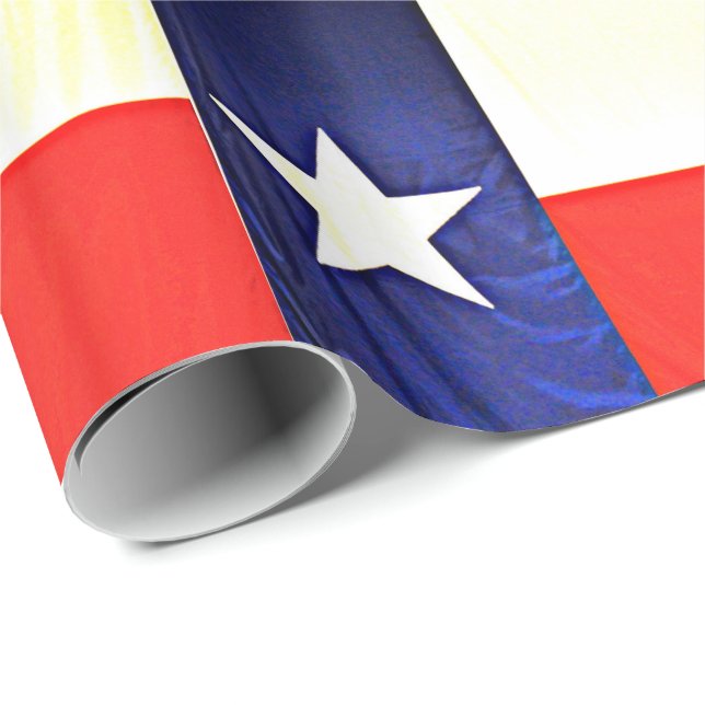 Presente Papel de envolvimento lustroso - bandeira de Texas (Ponta do rolo)