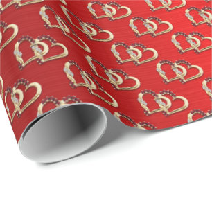 Presente Papel de envolvimento lustroso chique elegante do