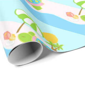 Presente Papel de envolvimento lustroso cor-de-rosa da