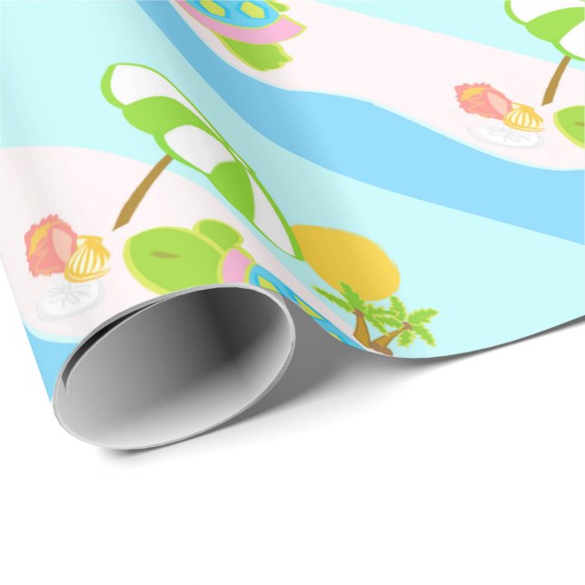 Presente Papel de envolvimento lustroso cor-de-rosa da (Ponta do rolo)