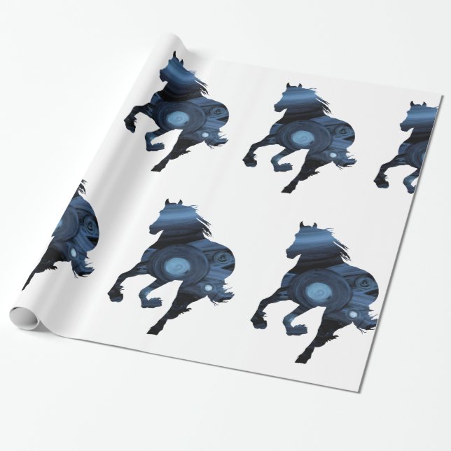 Presente Papel de envolvimento lustroso dos cavalos, cavalo (Desenrolado)