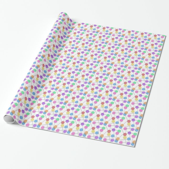 Presente Papel de envolvimento lustroso dos doces do (Desenrolado)
