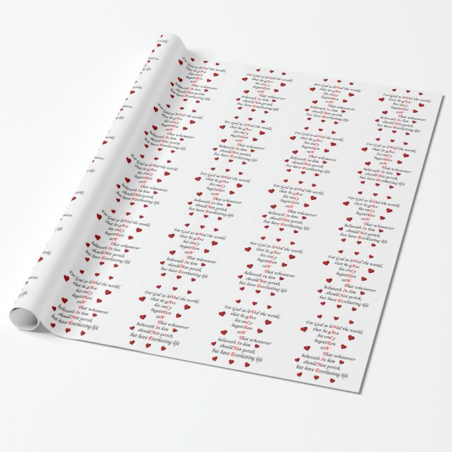 Presente Papel de envolvimento lustroso dos namorados, 2' x (Desenrolado)