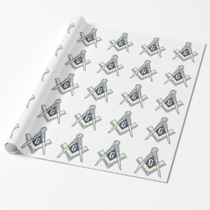 Presente Papel de envolvimento maçónico branco