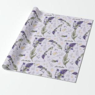 Presente Papel de envolvimento Matte da lavanda de
