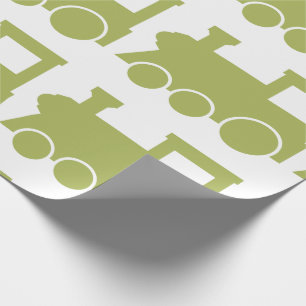 Presente Papel de envolvimento Matte do trem verde