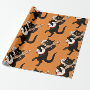 Presente Papel de envolvimento MATTE PRETO do CAT da ARTE