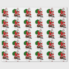 Presente Papel de envolvimento mau do papai noel