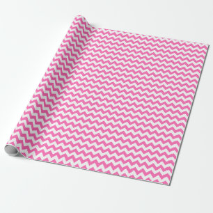 Presente Papel de envolvimento médio cor-de-rosa e branco