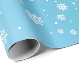 Presente Papel de envolvimento metálico dos flocos de neve