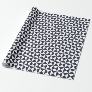 Presente Papel de envolvimento moderno azul clássico do