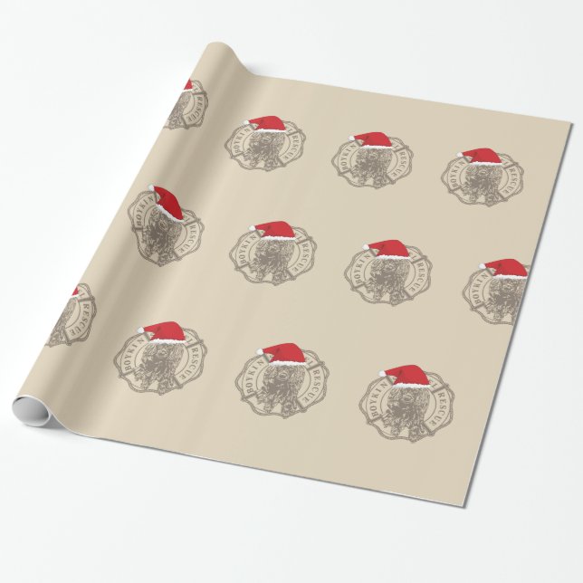 Presente Papel de envolvimento oficial do papai noel do (Desenrolado)