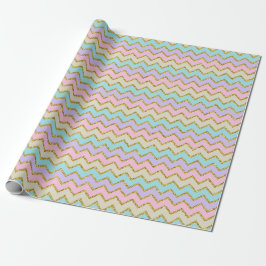 Presente Papel de envolvimento Pastel de Chevron