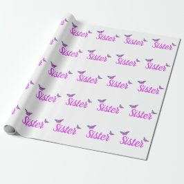 Presente Papel de envolvimento personalizado da irmã