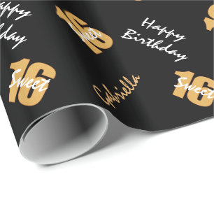 Presente Papel de envolvimento personalizado do doce 16