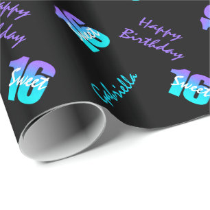 Presente Papel de envolvimento personalizado do doce 16
